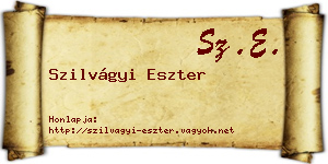 Szilvágyi Eszter névjegykártya