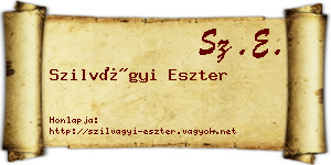 Szilvágyi Eszter névjegykártya