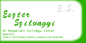 eszter szilvagyi business card